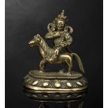 Bronze des Vaishravana auf einem Pferd