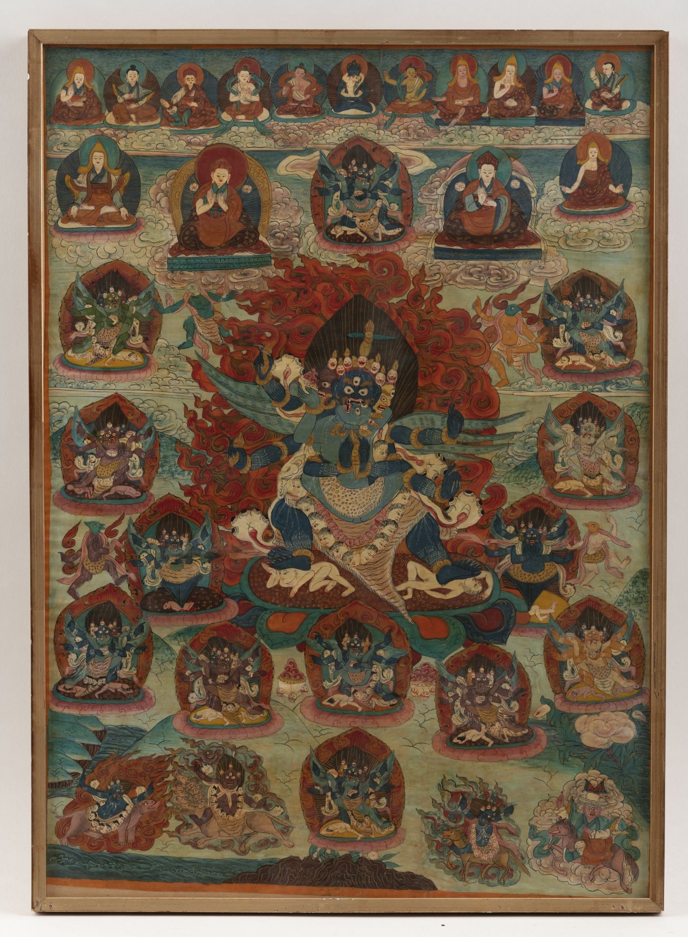 Sechs Thangkas mit Darstellungen des Avalokiteshvara, Hayagriva, Padmasambhava u. a. - Bild 4 aus 7