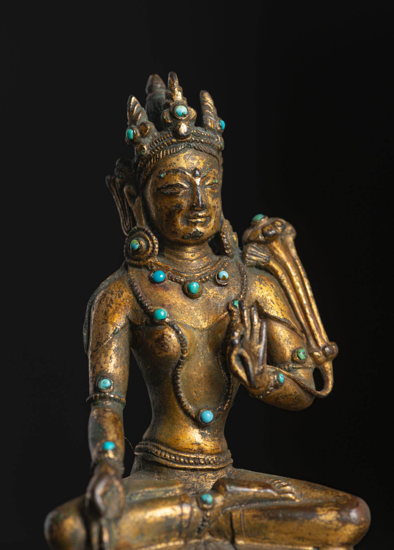 Vergoldete Bronze der Sitatara - Bild 2 aus 4