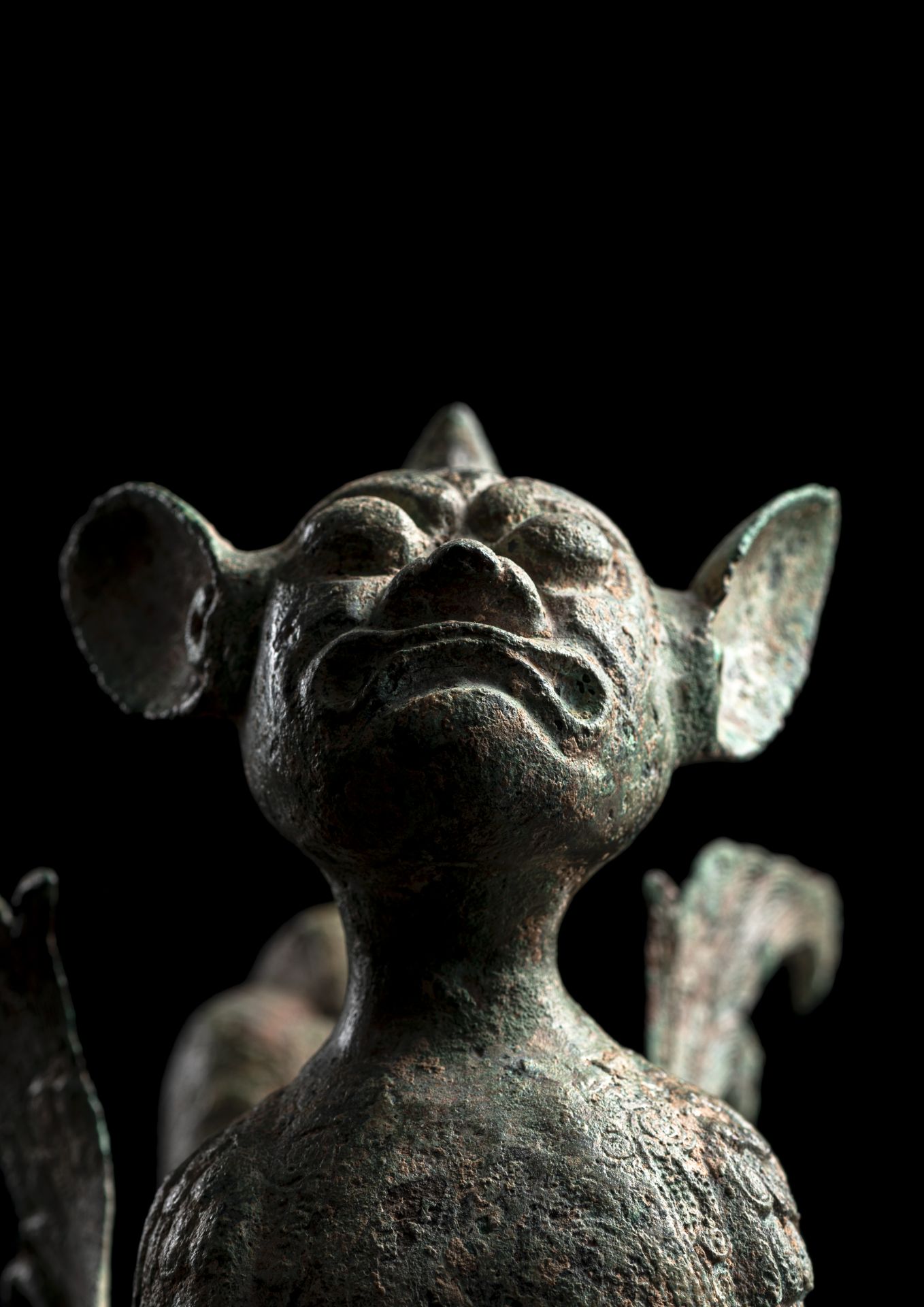 A BRONZE SCULPTURE OF AN EARTH SPIRIT OR CHIMERA - Image 3 of 6