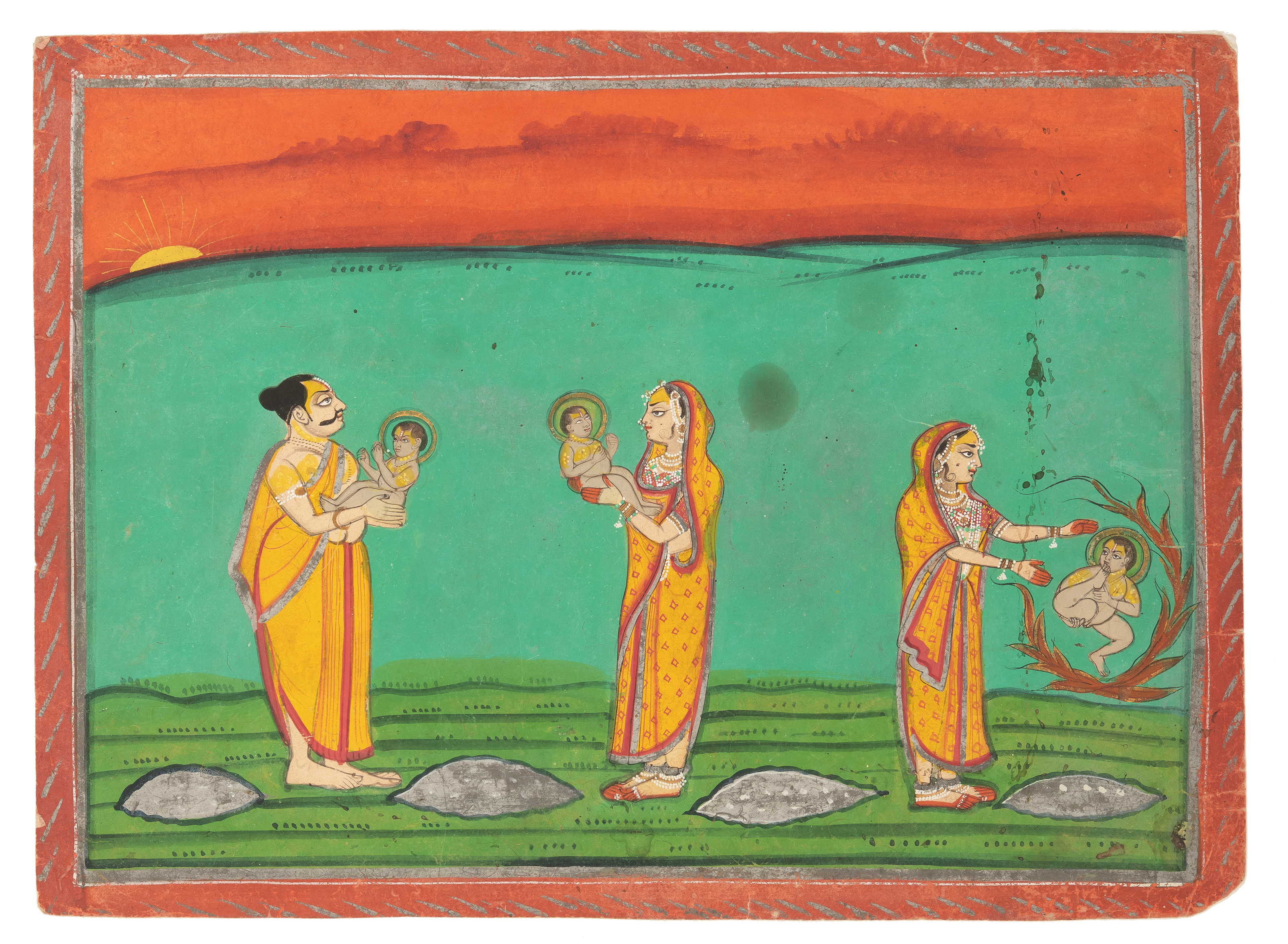 Episode from the Kṛṣṇa Legend and Illustration to the Sukamāla Legend