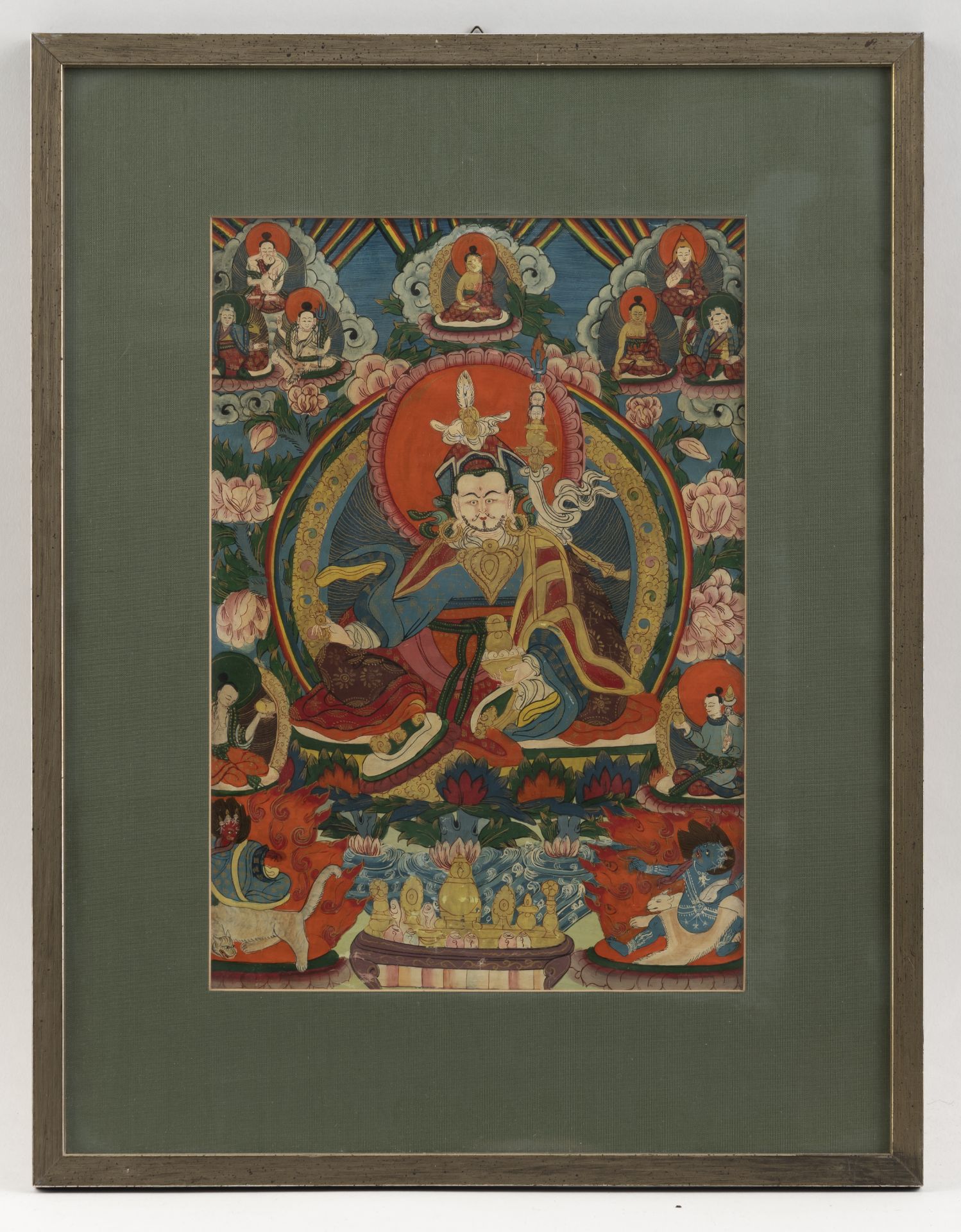 Sechs Thangkas mit Darstellungen des Avalokiteshvara, Hayagriva, Padmasambhava u. a. - Bild 5 aus 7