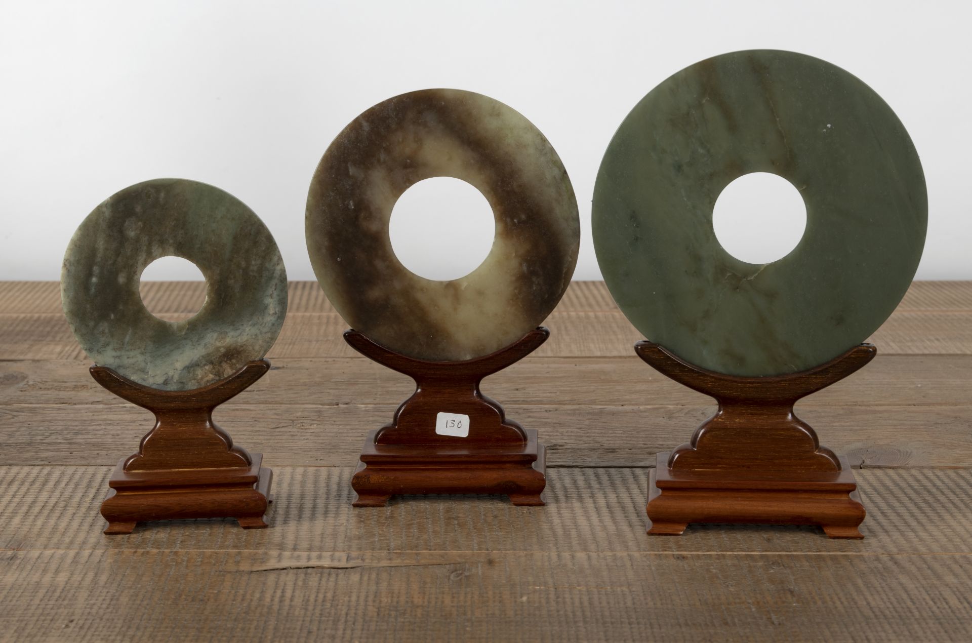 THREE JADE 'BI' DISCS - Image 4 of 4