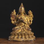 Vergoldete Bronze des Tsongkhapa