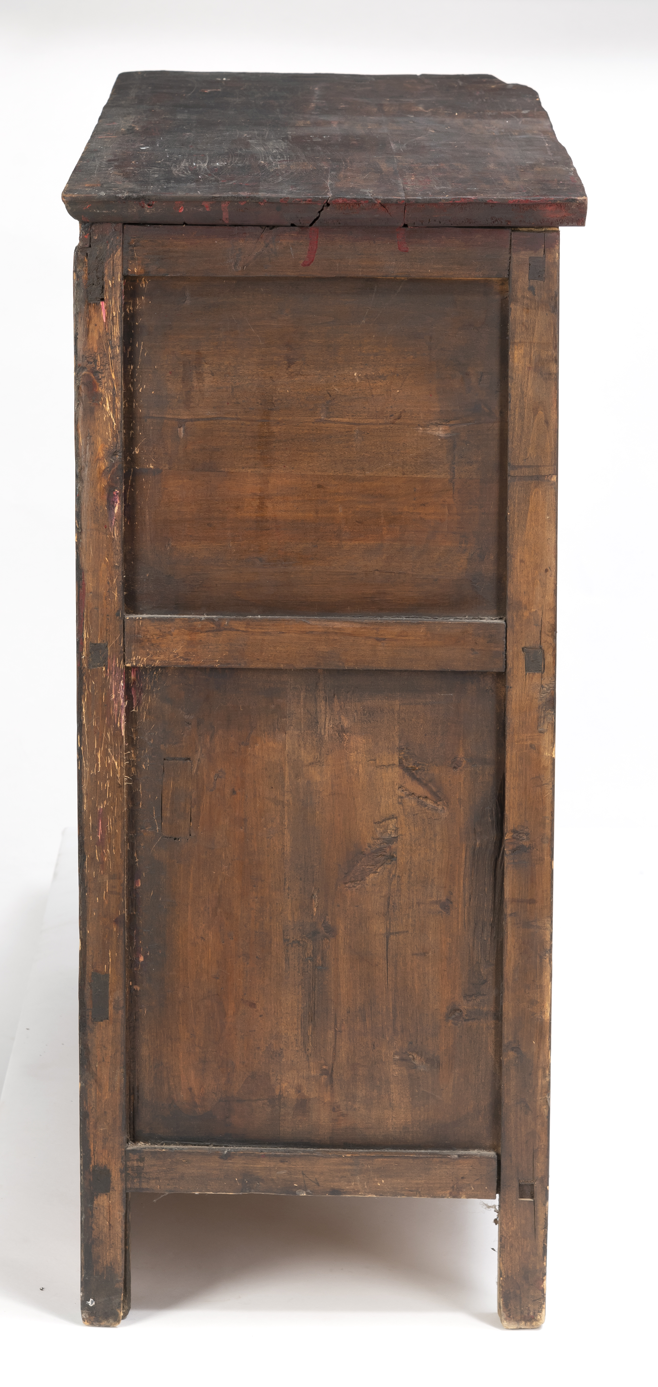 A PAIR OF POLYCHROME WOOD CUPBOARDS - Image 9 of 13