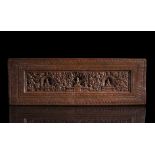 Buchdeckel aus Holz mit geschnitztem Dekor von Prajnaparamita