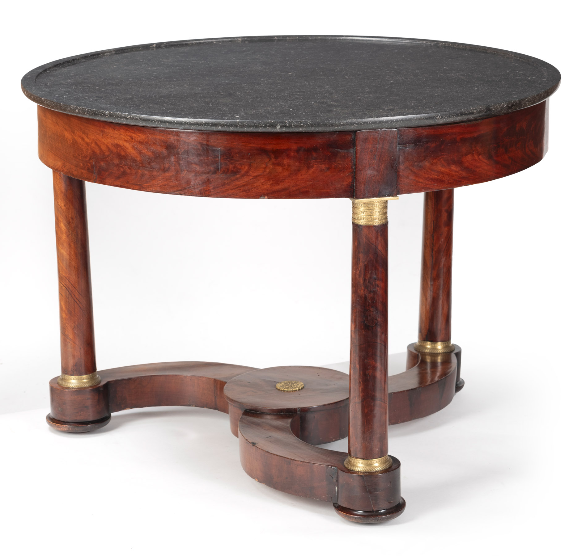 A FRENCH ORMOLU MOUNTED MAHOGANY CENTRE TABLE - Image 3 of 6