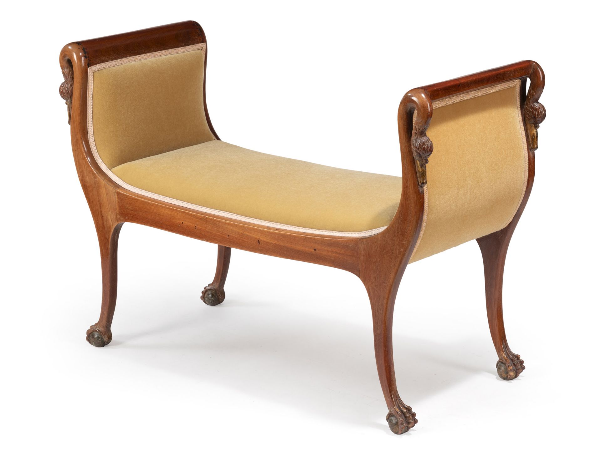 A MAHOGANY EMPIRE SETTEE