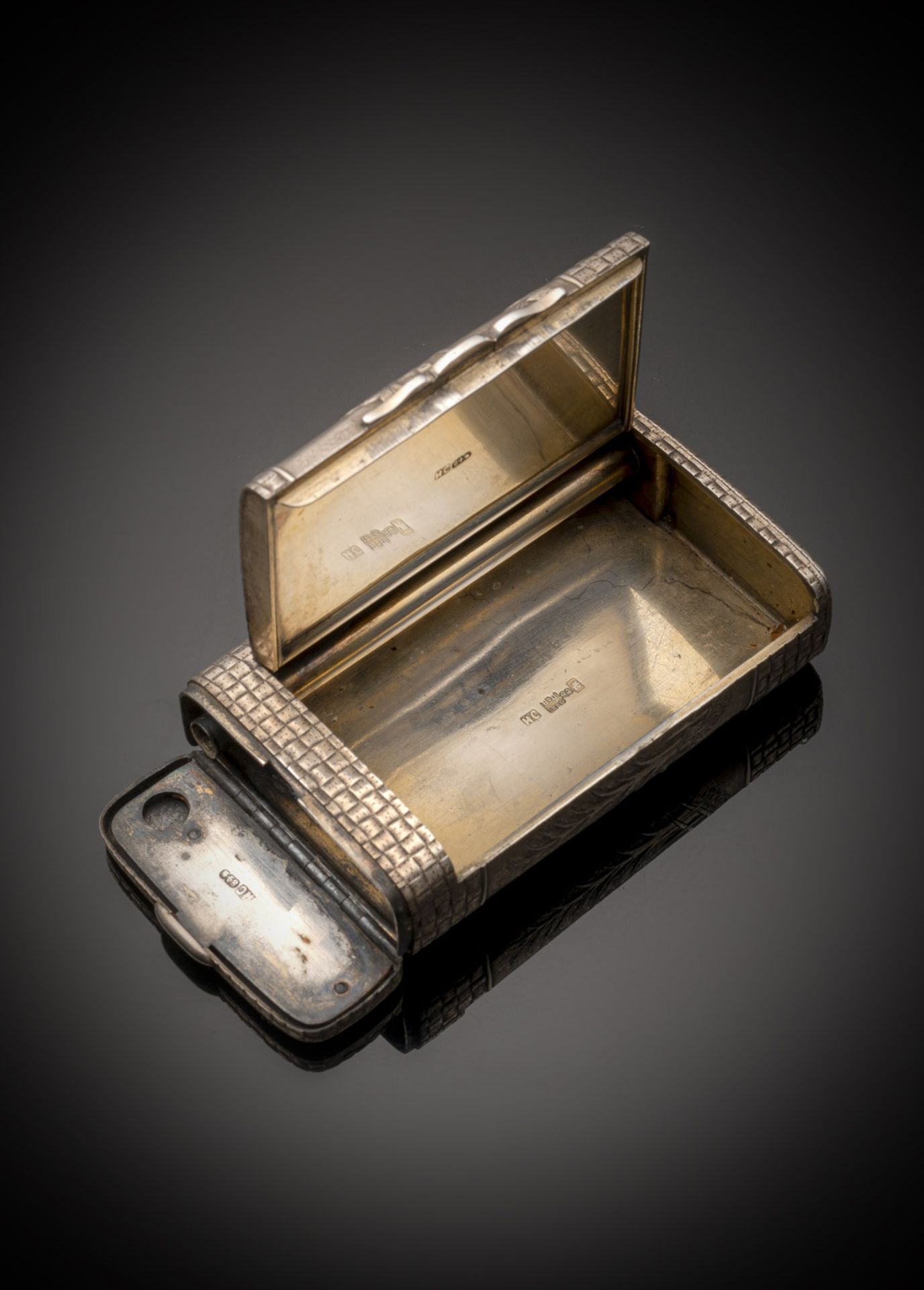 A RUSSIAN SILVER CIGAR CASE WITH TROIKA - Image 3 of 4