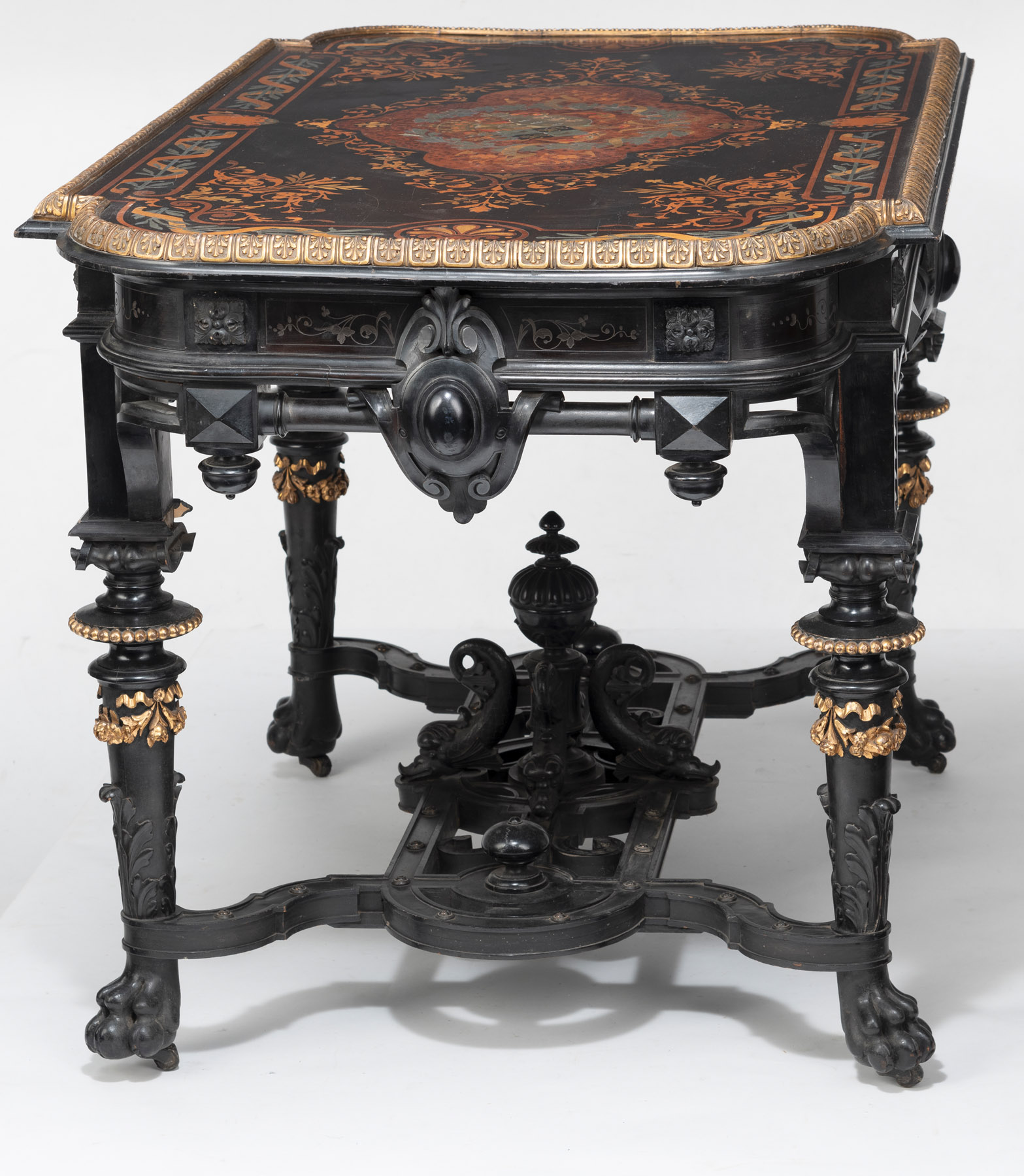 Magnificent centre table with the alliance coat of arms of Agnes von Württemberg and Prince Heinric - Image 9 of 11