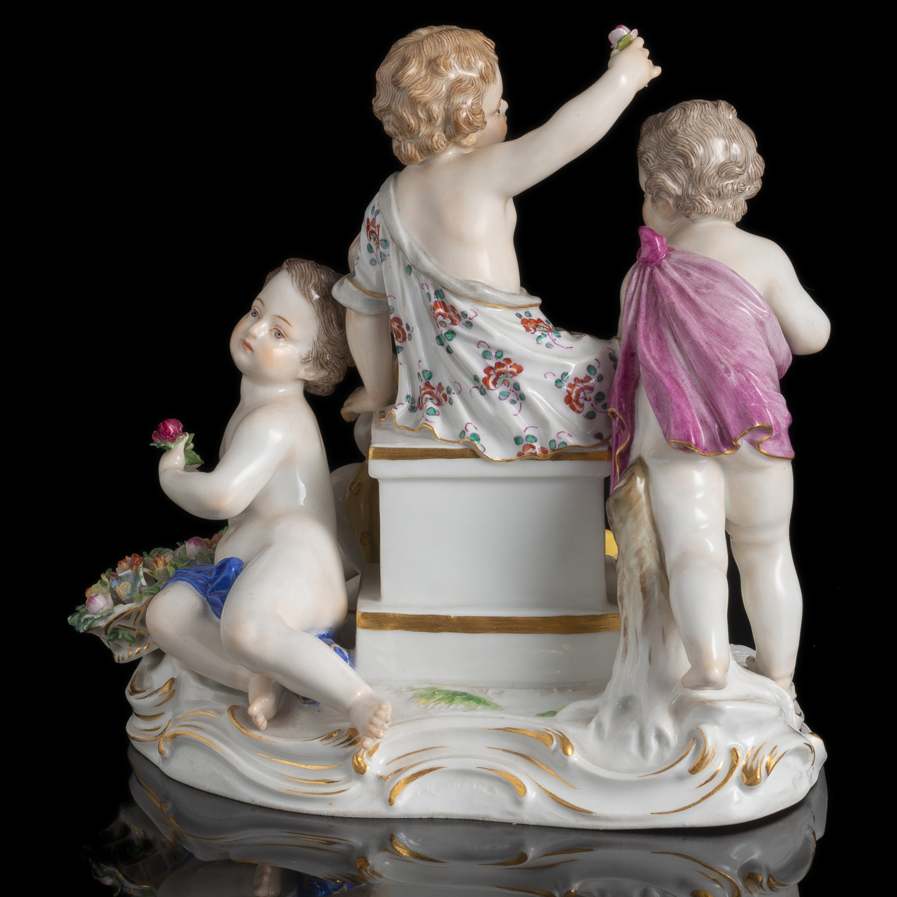 A MEISSEN GROUP OF FOUR CHILDRED DEPICTING SPRING - Image 2 of 3