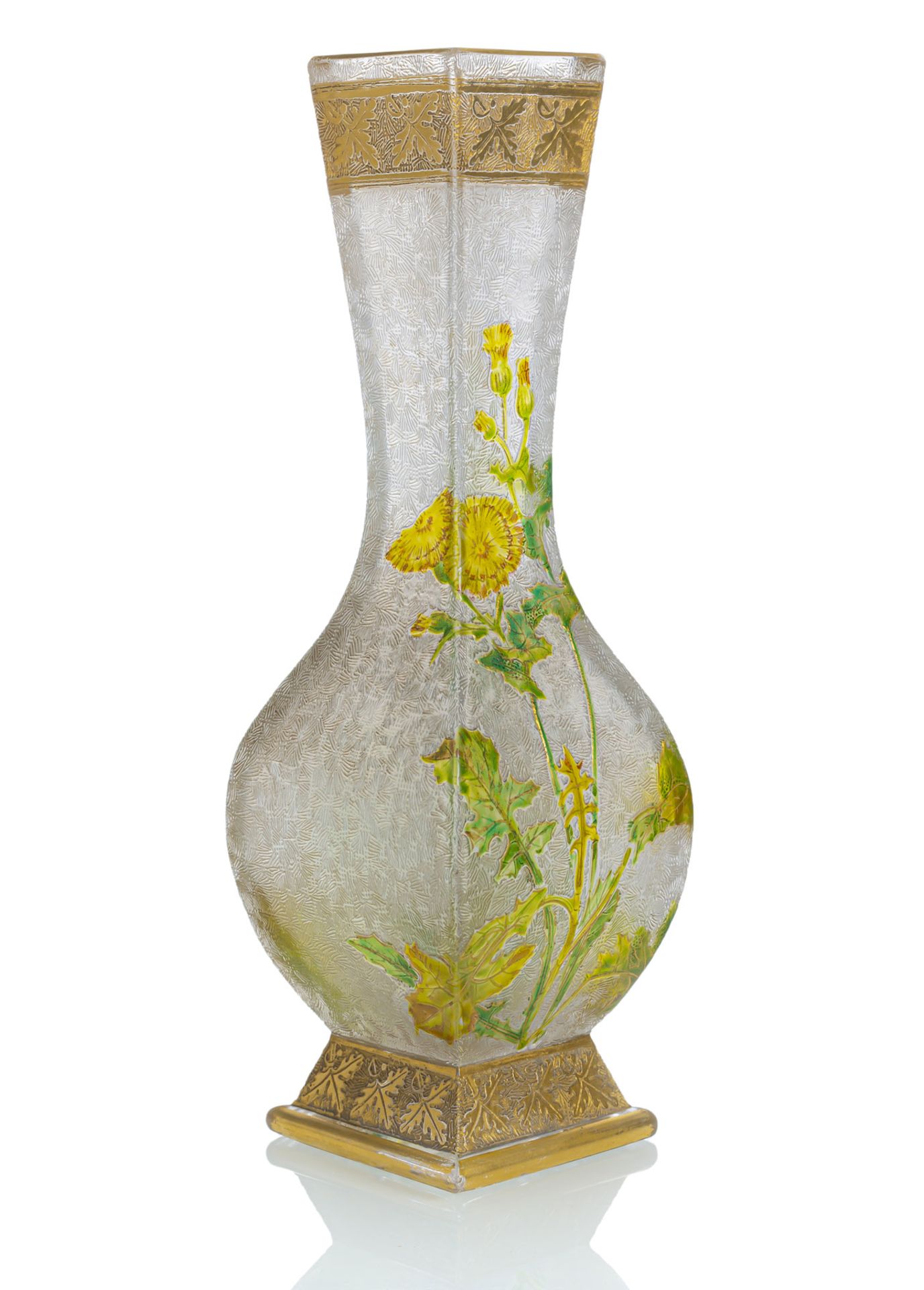 Vase with thistle decoration