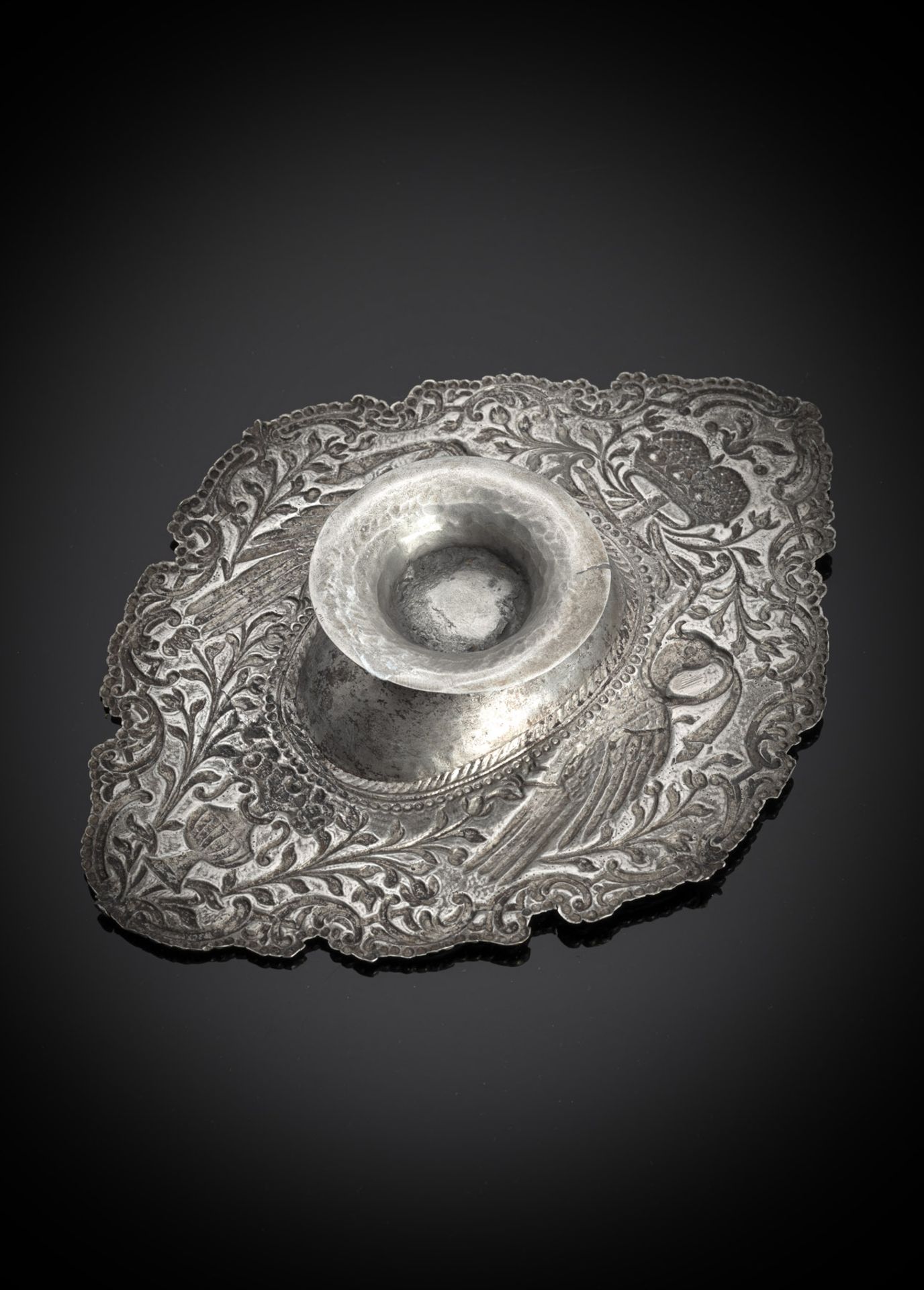 A COLONIAL SILVER SALT CELLAR - Image 2 of 2