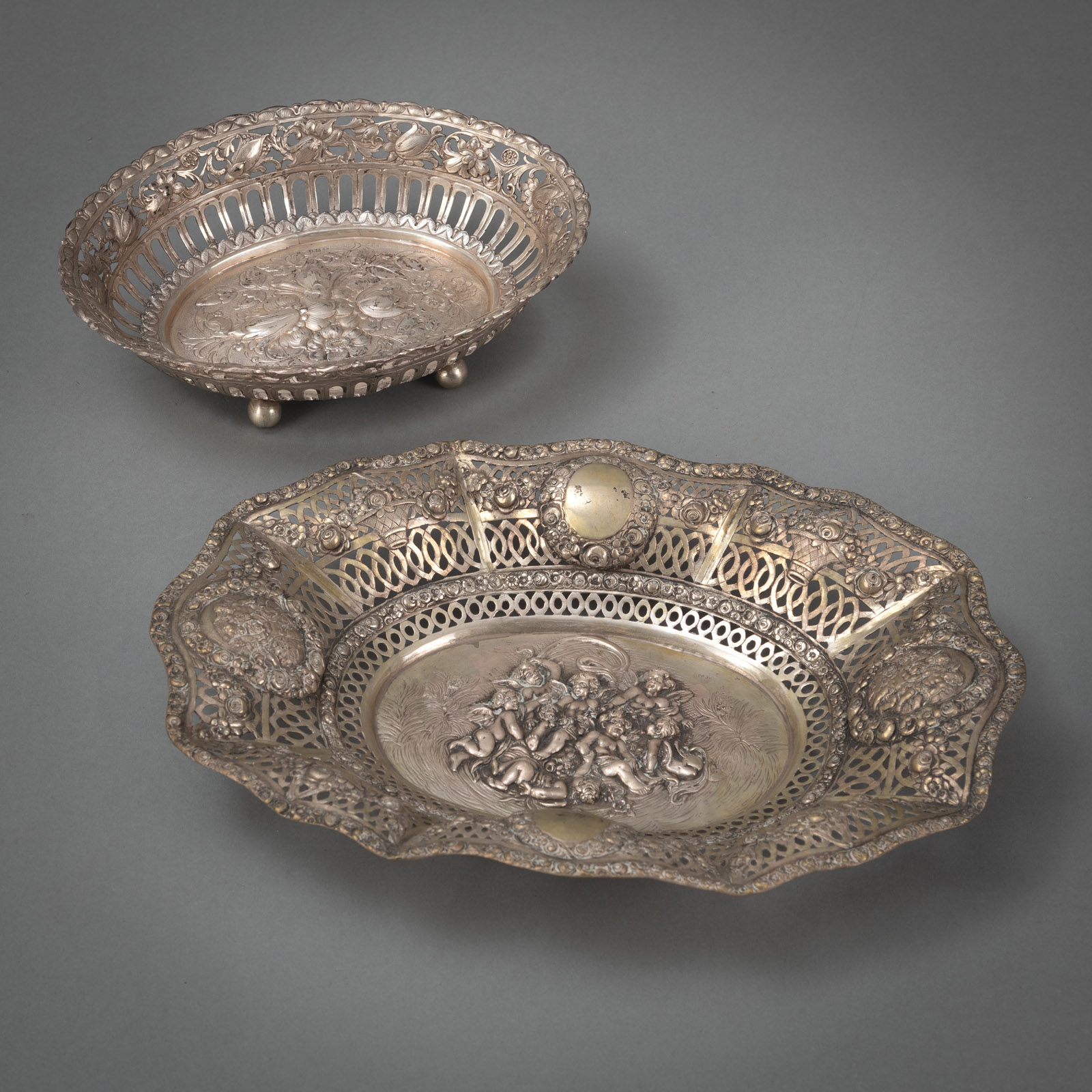 TWO SILVER BOWLS