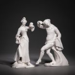 Scaramuz und Colombine aus der Commedia dell'Arte