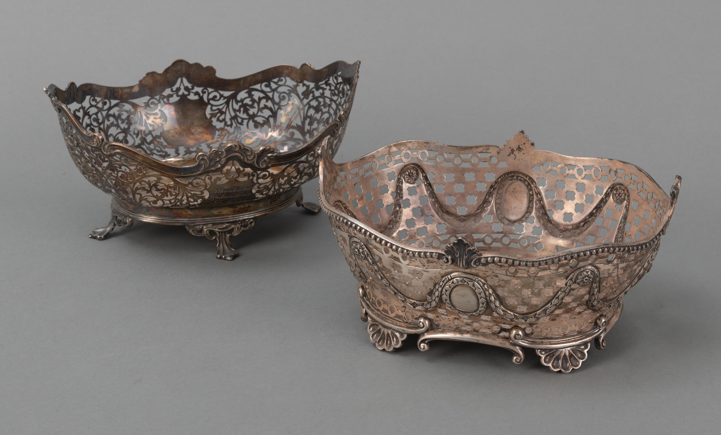 TWO ENGLISH OPENWORK SILVER BASKETS - Image 2 of 3