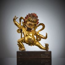 Feuervergoldete Bronze des Yama