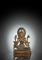 Feuervergoldete Bronze der Vasudhara