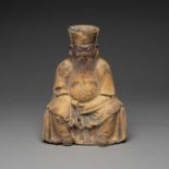 A POTTERY FIGURE OF A DAOIST