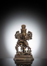 Seltene Bronze von Srikantha und Guhayakali
