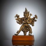 A GILT-BRONZE FIGURE OF CAKRASAMVARA