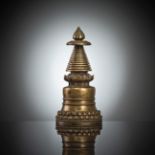 A BRONZE STUPA