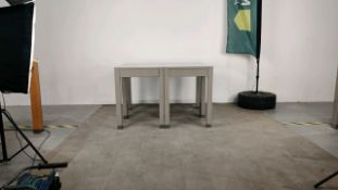 Side Table with Drawer - Grey Gloss Finished x3