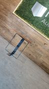 Porada Square Wooden Table With Metal Legs And Fra