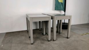 Side Table with Drawer - Grey Gloss Finished x4
