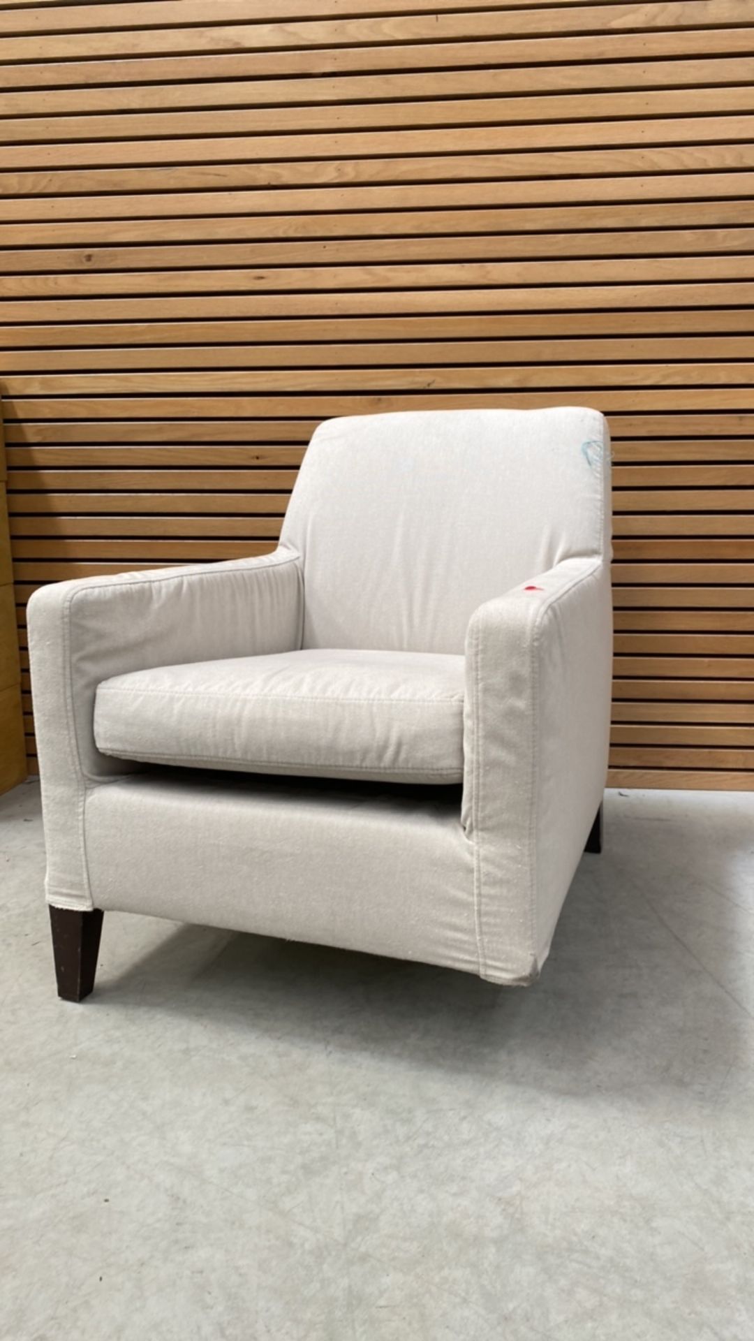 Cream Upholstered Armchair X3 - Image 4 of 4