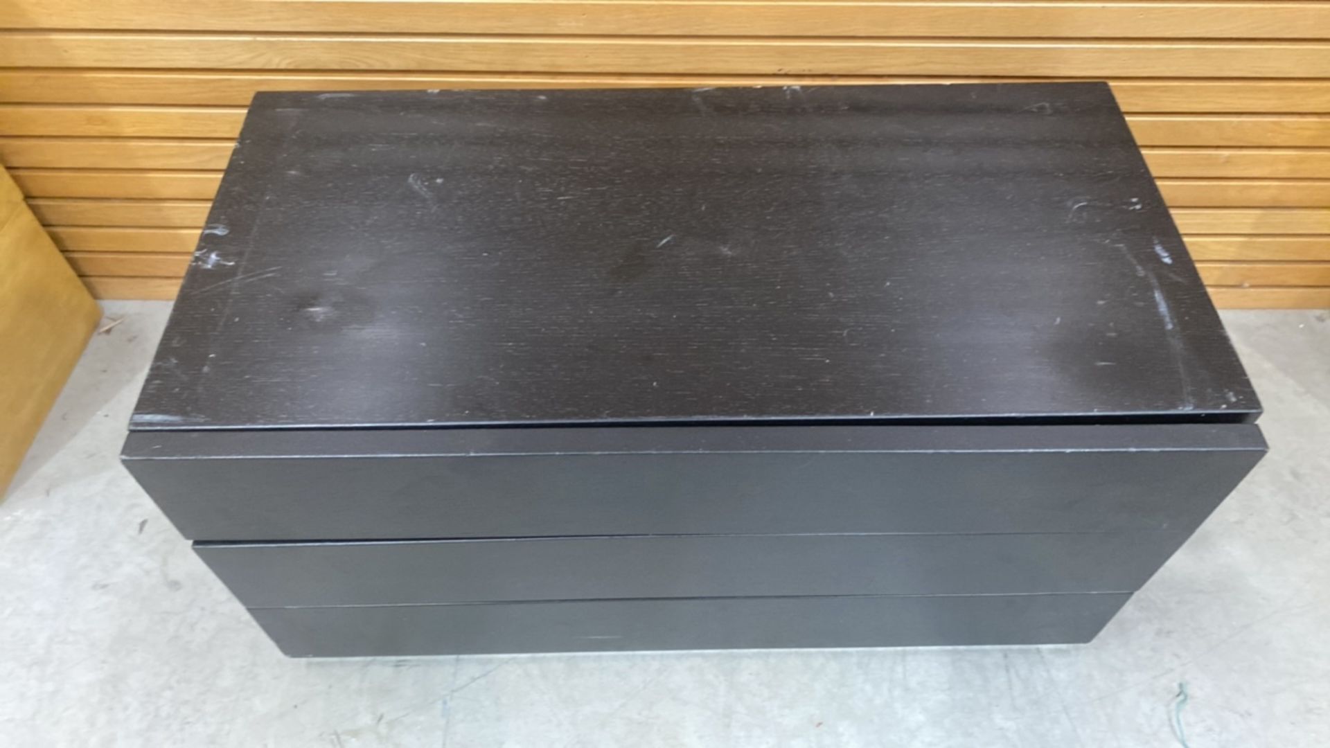 Black Wooden Cabinet With 2 Drawers - Image 2 of 3