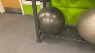 Set Of Three Black Exercise Balls
