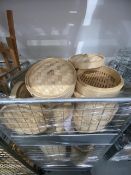 Large Quantity of Bamboo Steamers