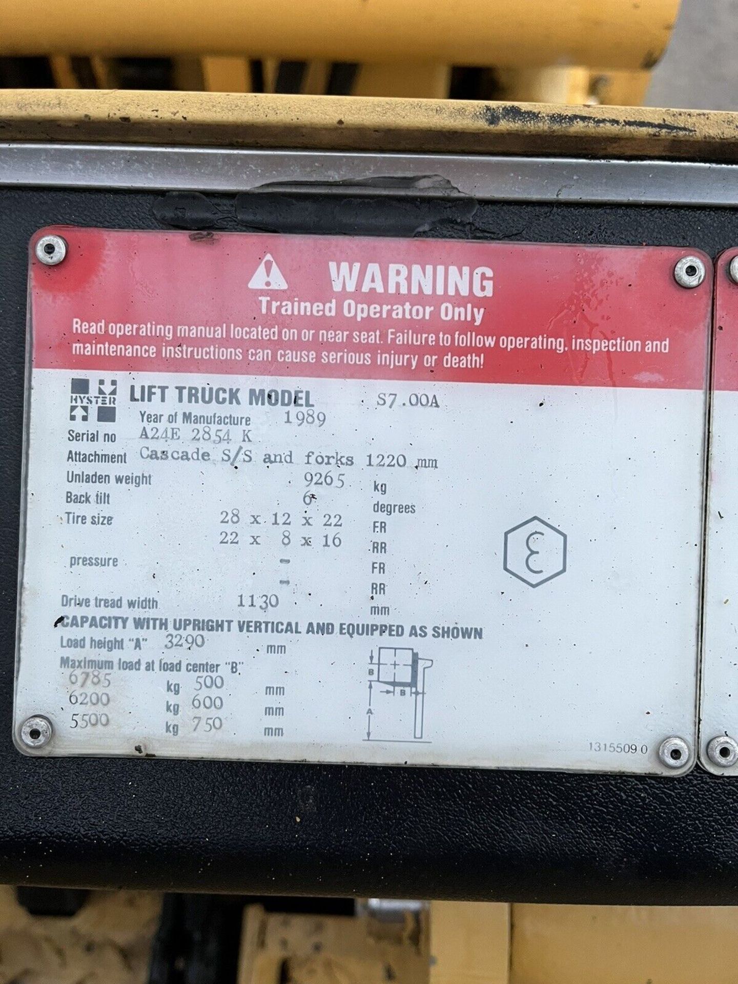 Hyster 7 Tonne Gas Forklift Compact Specialist Truck - Image 7 of 8