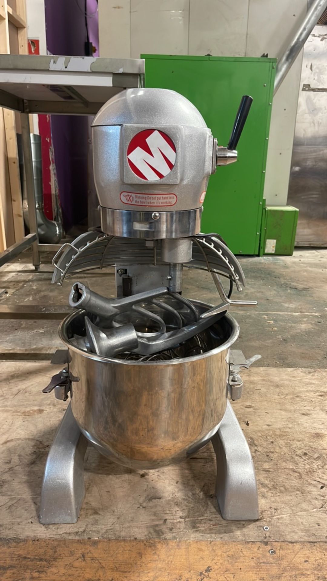 MASTERMIX FOOD MIXER 20ltr with attachments - Image 5 of 9