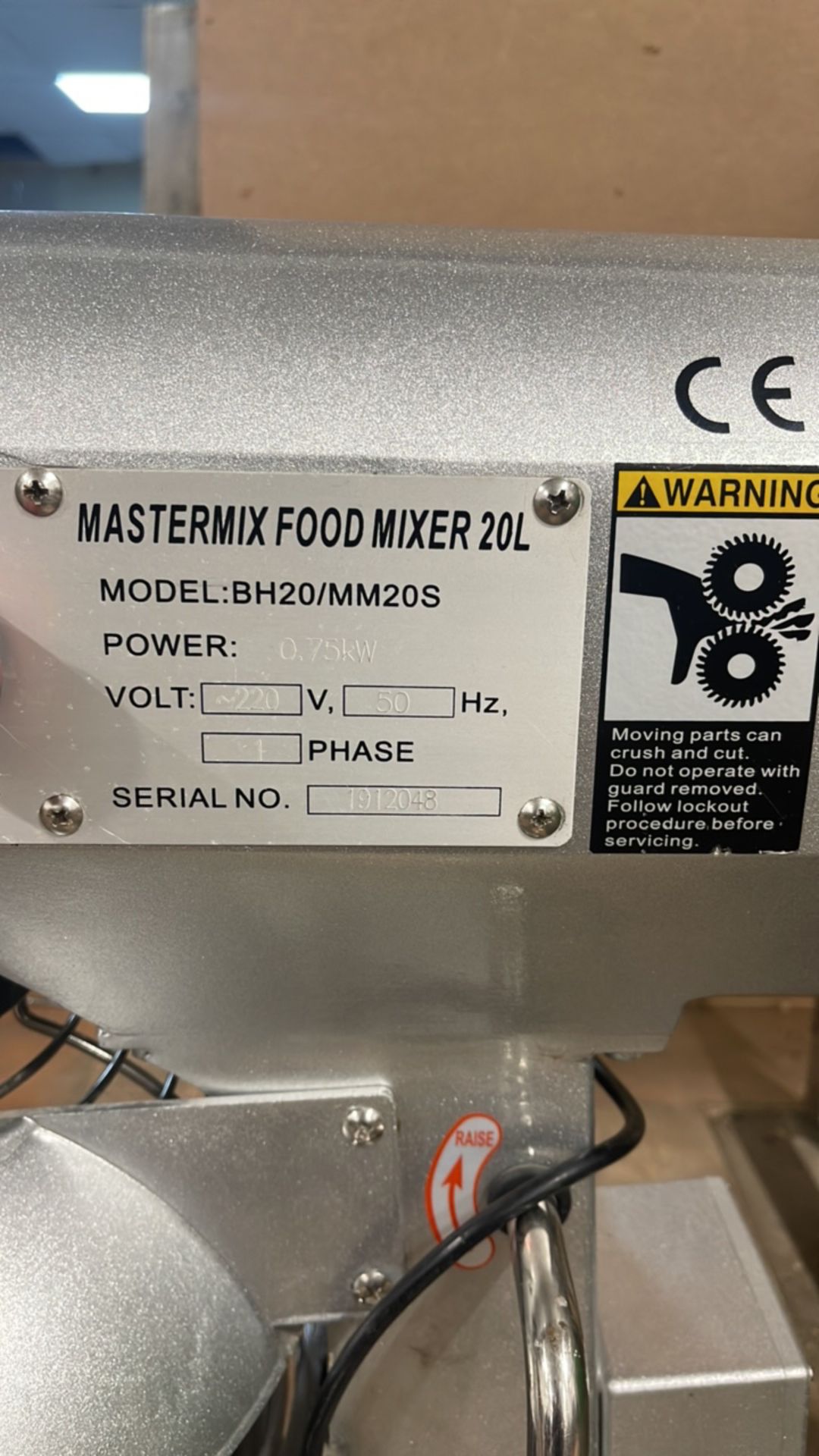 MASTERMIX FOOD MIXER 20ltr with attachments - Image 2 of 9