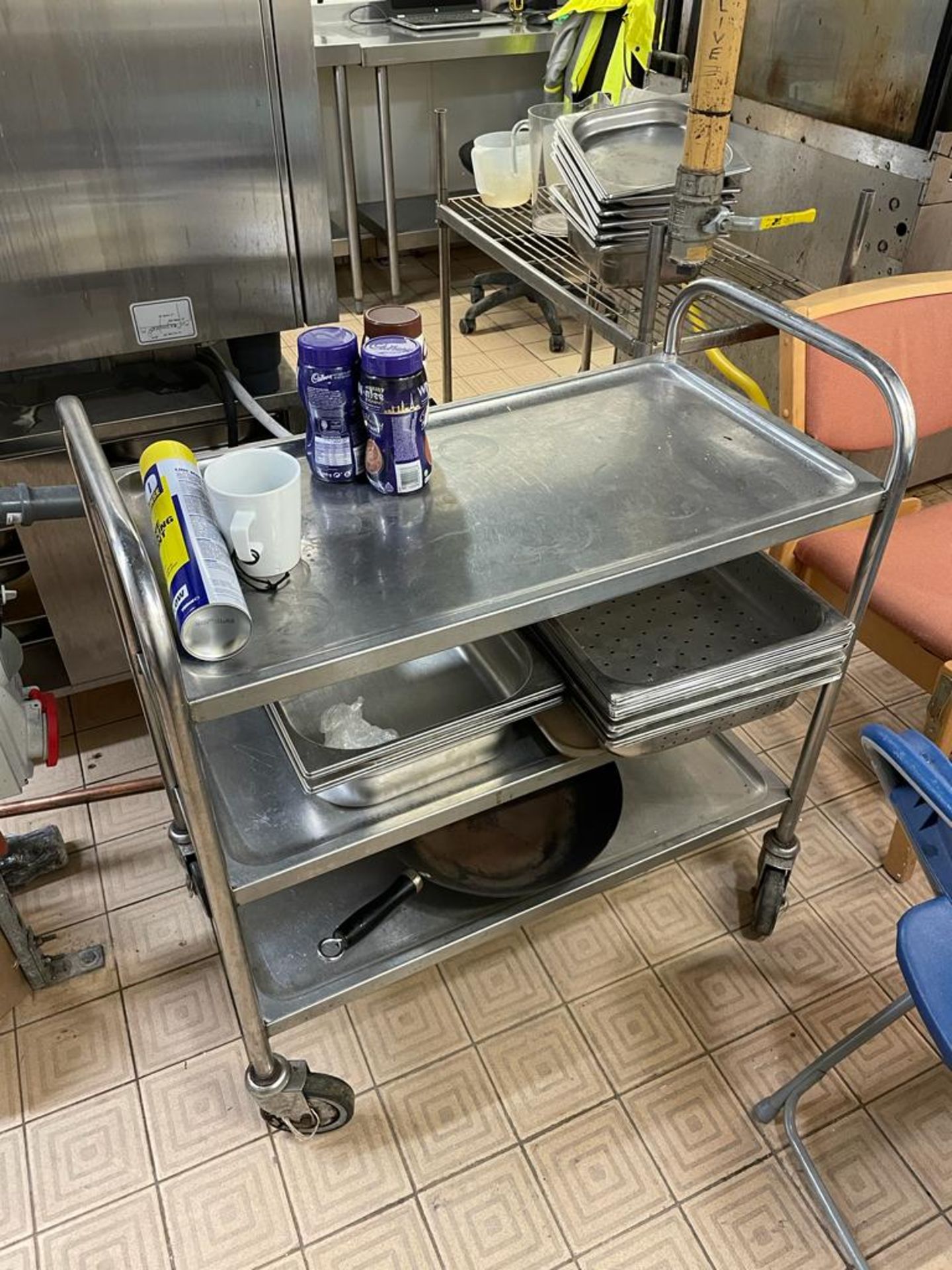 Stainless Steel Serving Trolley