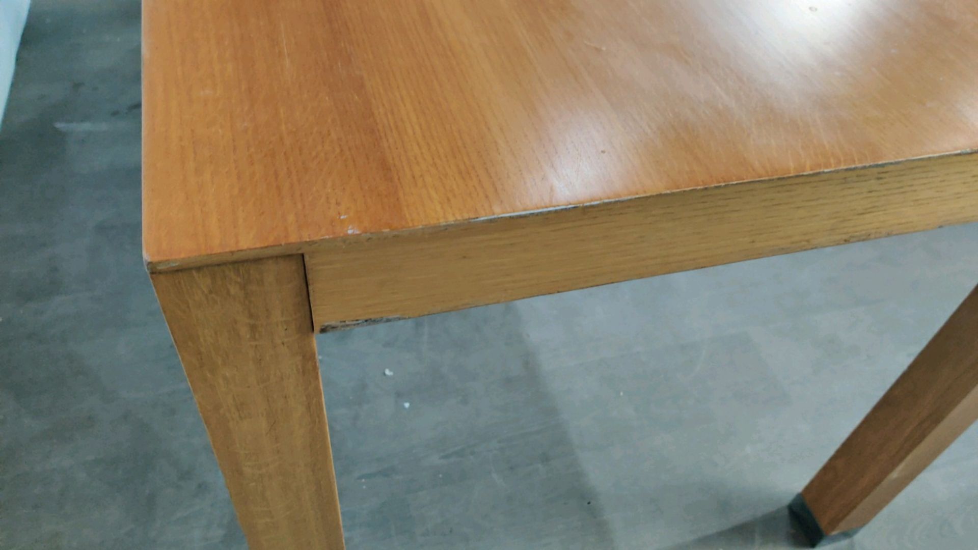 Large Wooden Table With Chromed Feet - Image 3 of 5