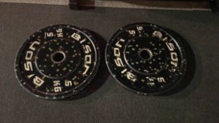 Bison 5Kg Bumper Weight Plate X2 (Patterned)