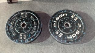 Bison 20Kg Bumper Weight Plate X2 (Patterned)