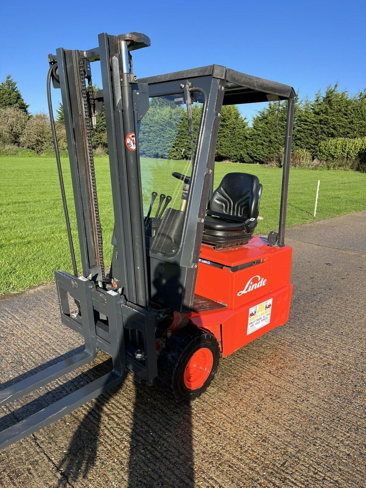 Linde forklift truck.