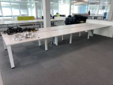 Bank of 8 Office Tables