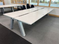 Bank of 6 Office Tables