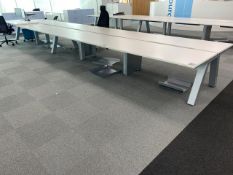 Bank of 8 Office Tables
