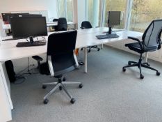 Bank of 4 Office Tables