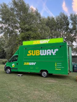 Contents of A Subway Store - To include Subway Truck, Bar, Gazebos, Pie Warmer, Giant Deck Chairs, Oven's, Fridges, Desks and much more!!