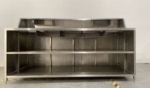 Servery Counter with Engraved Front