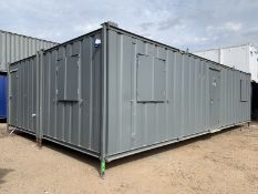 2 x 32ft Portable Offices that join together side-by-side - includes Site Cabin Canteen, Welfare Uni