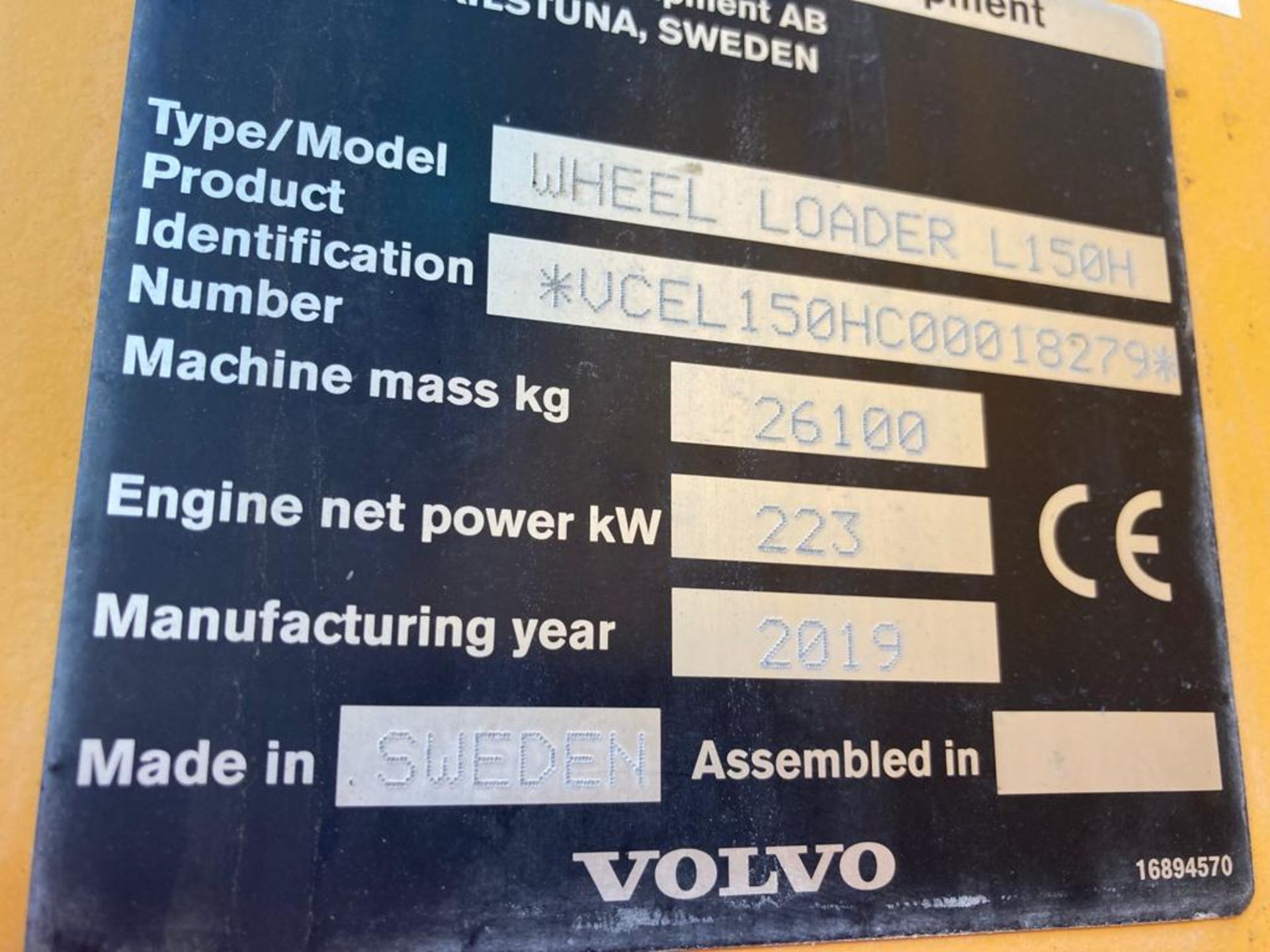 Direct from Volvo Main Dealer, 2019 (L150H#18279A) - Image 16 of 23