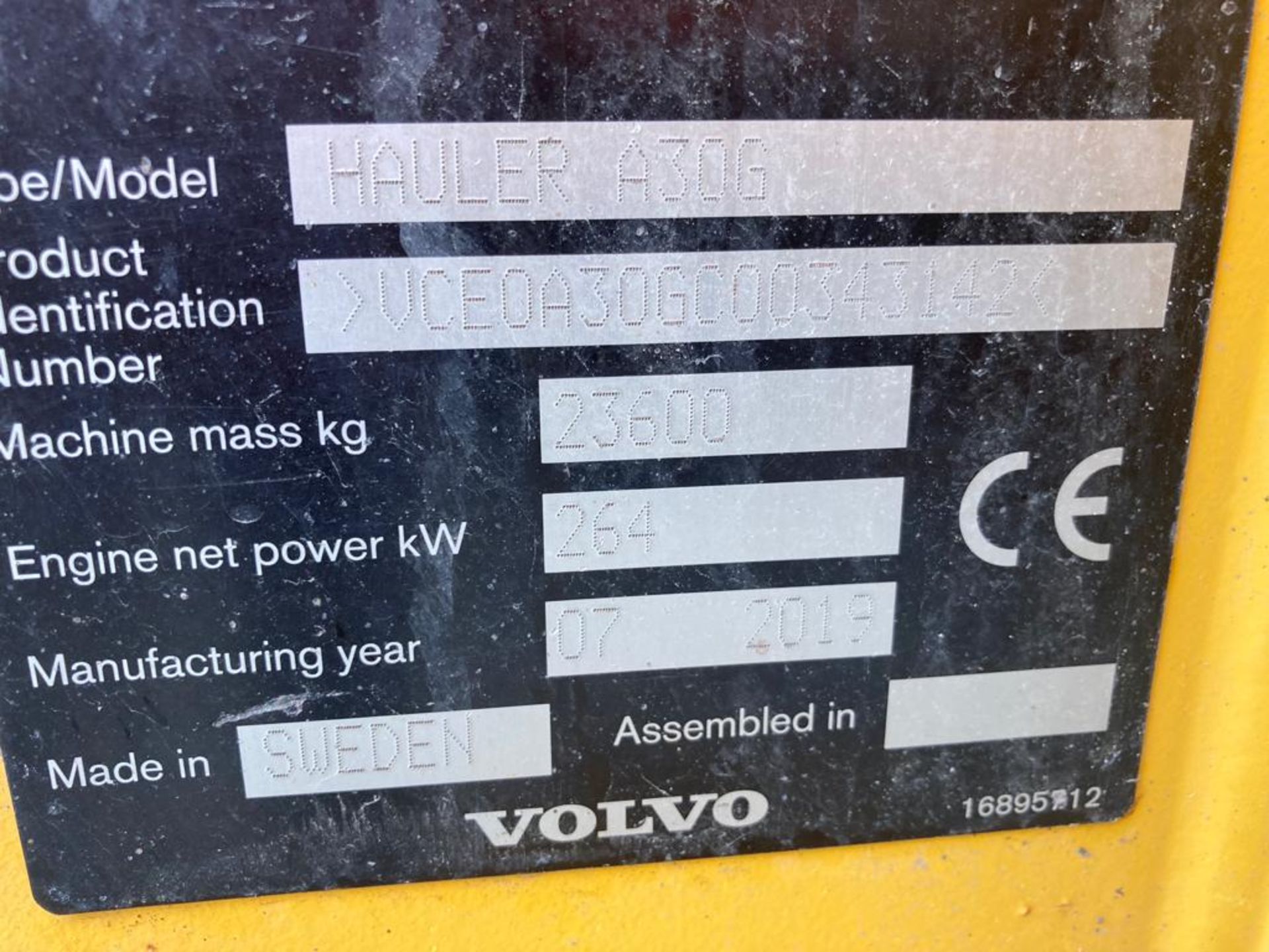 Direct from Volvo Main Dealer, 2019 (A30G#343142A) - Image 6 of 24